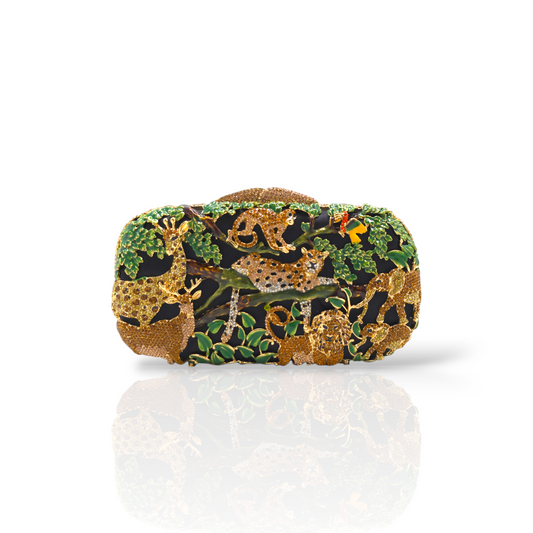 Crystal Animal Jungle Clutch - Fashion Vogue 